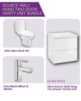 Sonas 60CM Vanity, Tap & WC Bundle White