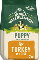 James Wellbeloved Puppy/Junior Rich in Turkey and Rice Dry Food 2kg DL08P