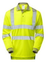 PULSAR&reg; Protect Long Sleeve Polo Shirt Yellow - Recycled Content