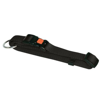 Black Nylon Dog Collar &ndash; 30&ndash;45cm (15mm Wide)