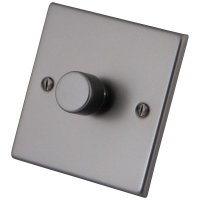 Gunmetal Grey 1 Gang 2 Way 400W Dimmer 6104-021