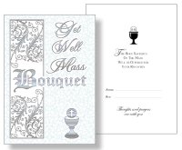 Card/Get Well Mass Bouquet/Silver Foil/Pearlised   (25012)