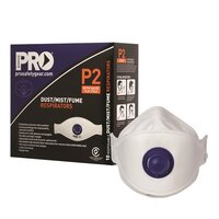 Dust Masks Flat Fold P2+Valve 10/Box