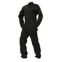 Cotton Overalls, Domed, LS, Black