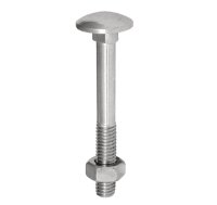 BZP COACH BOLT/NUT M12 x 130mm CUP SQUARE HEX