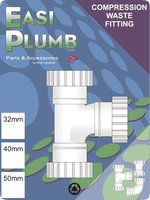 Easi Plumb 1 1/2 "/ 40mm 90&deg; Tee