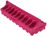 Supa Plastic 30cm Chick Feeding Trough (Maroon) x 1