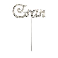 Diamant&eacute; "Gran" On Stem Silver - 55 x 22mm