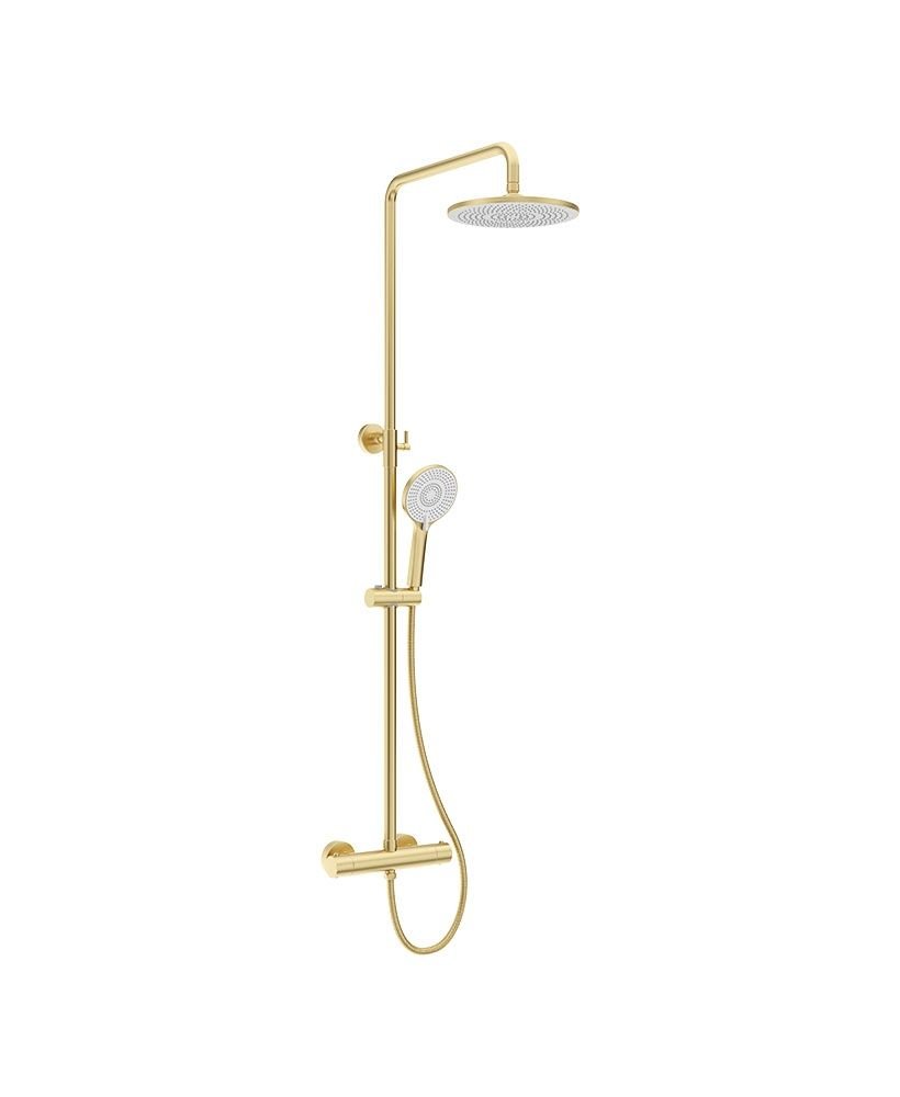 ALITA RAIN THERMOSTATIC SHOWER KIT BRUSHED GOLD