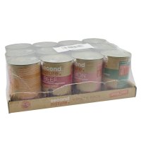 Second Nature Grain Free Tin Mixed Variety Pack Lamb Beef Turkey & Ocean Fish 12x395g