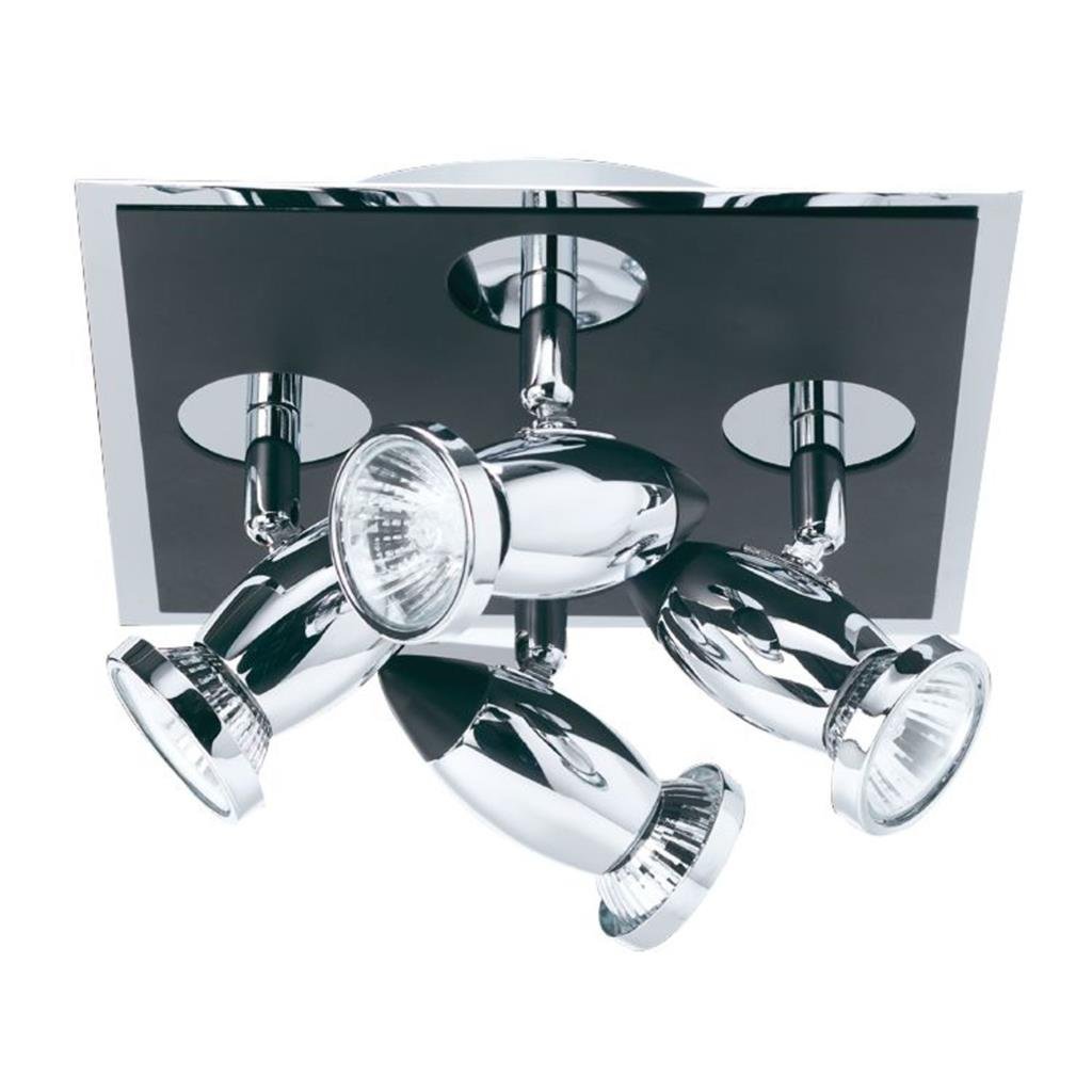 Searchlight Comet Black Chrome 4 Ceiling Spotlight