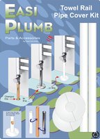 Easi Plumb Towel Rail Pipe Cover Kit White