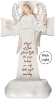 6 1/2 Inch  Guardian Angel Cross/Nightlight    (39680)