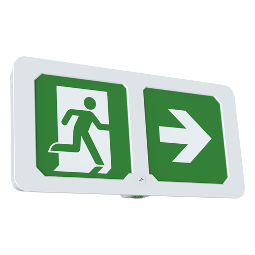 Ansell Adler Slim Box Exit Sign White