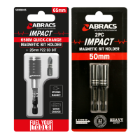 Abracs Expert 65mm Quick-Change Magnetic Bit Holder + 25mm PZ2 S/D Bit