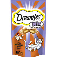 Dreamies Cat Treat Mix - Chicken & Duck 60g x 8