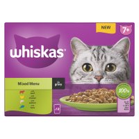 Whiskas Pouch 7 Plus Cat Mixed Menu in Gravy 4x12x85gm - DIS