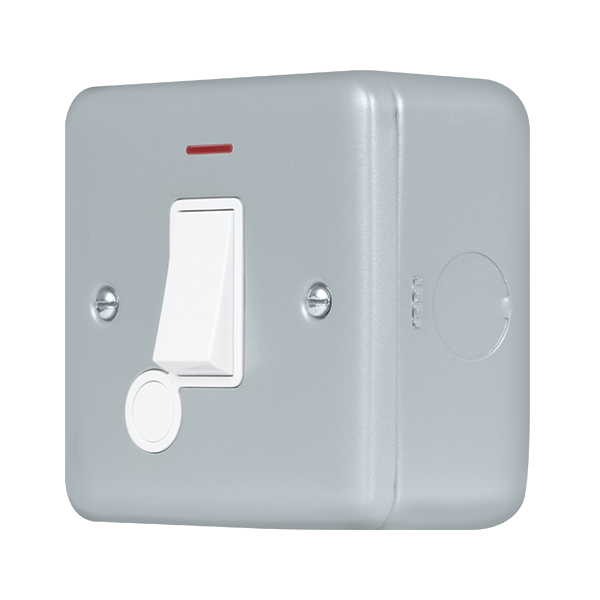 Click 20A DP Switch + Neon W/Flex Outlet Metal Clad Pro MCP023