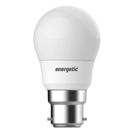 Energetic 4.9W 470lm B22 2700K LED Frosted Golfball Lamp