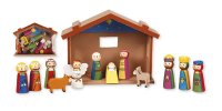 Nativity - Childrens Wood Set With Shed   (89291)