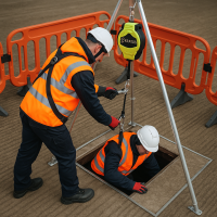 Helixon Wire Rope, Retractable Fall Arrester 20 M, For Vertical Use Only