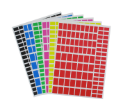 Stickers - Rectangle Assorted Coloured
