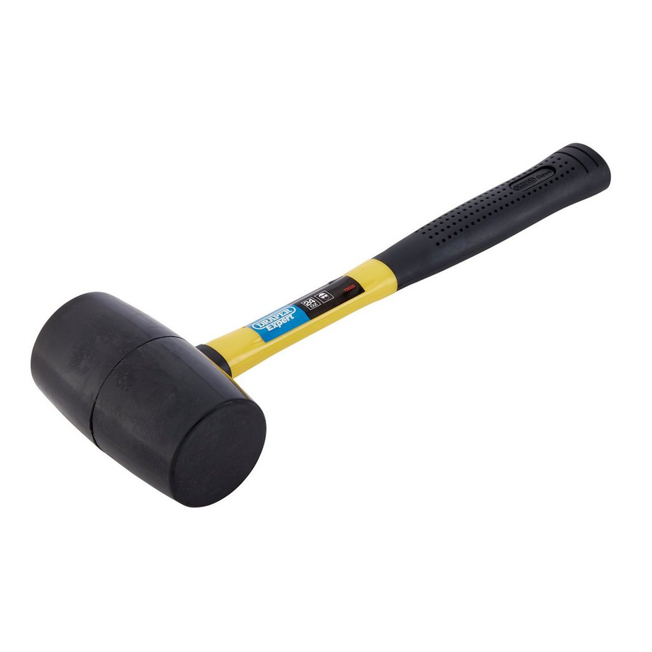 EXPERT 680g RUBBER MALLET WITH FIBREGLASS SHAFT