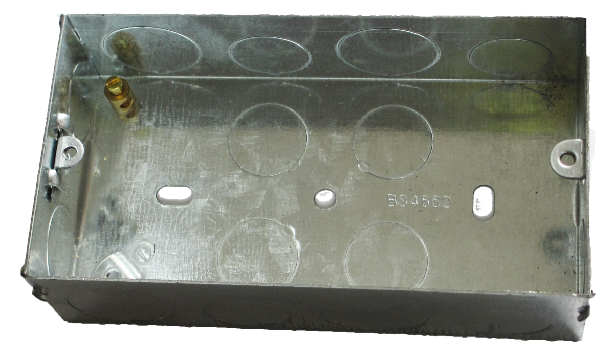 Cesco 35mm 2 Gang Flush Metal Box