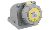 EBASEE CEE IP67 16A  Wall Mounted Socket 3x16A 110V Yellow