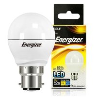 Engergizer 5.9/40 Watt 470 Lumens Warm White LED 2700K Bayonet Cap Non Dimmable Golf Bulb Genuine
