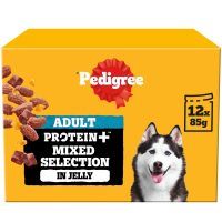 Pedigree Dog Adult Protein Plus Pouches Mixed Selection in Jelly 4x12x85g