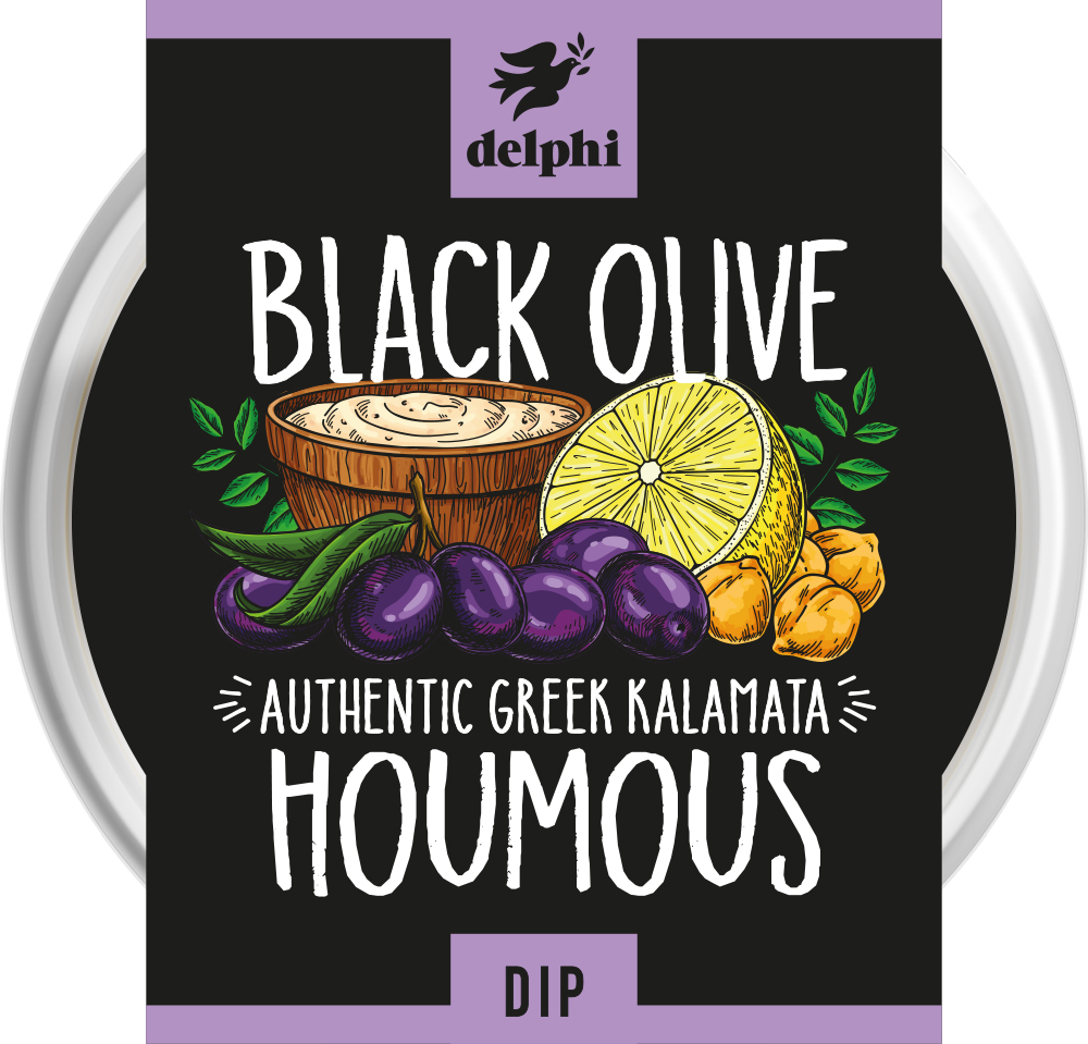 Delphi Dips Black Olive Houmous 170g cnfoods