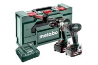 Metabo Drill / Impact Driver SB18LTX+SSD18LTX200 18V Brushless, 2x4.0Ah LiIon Batts ASC55 Charger