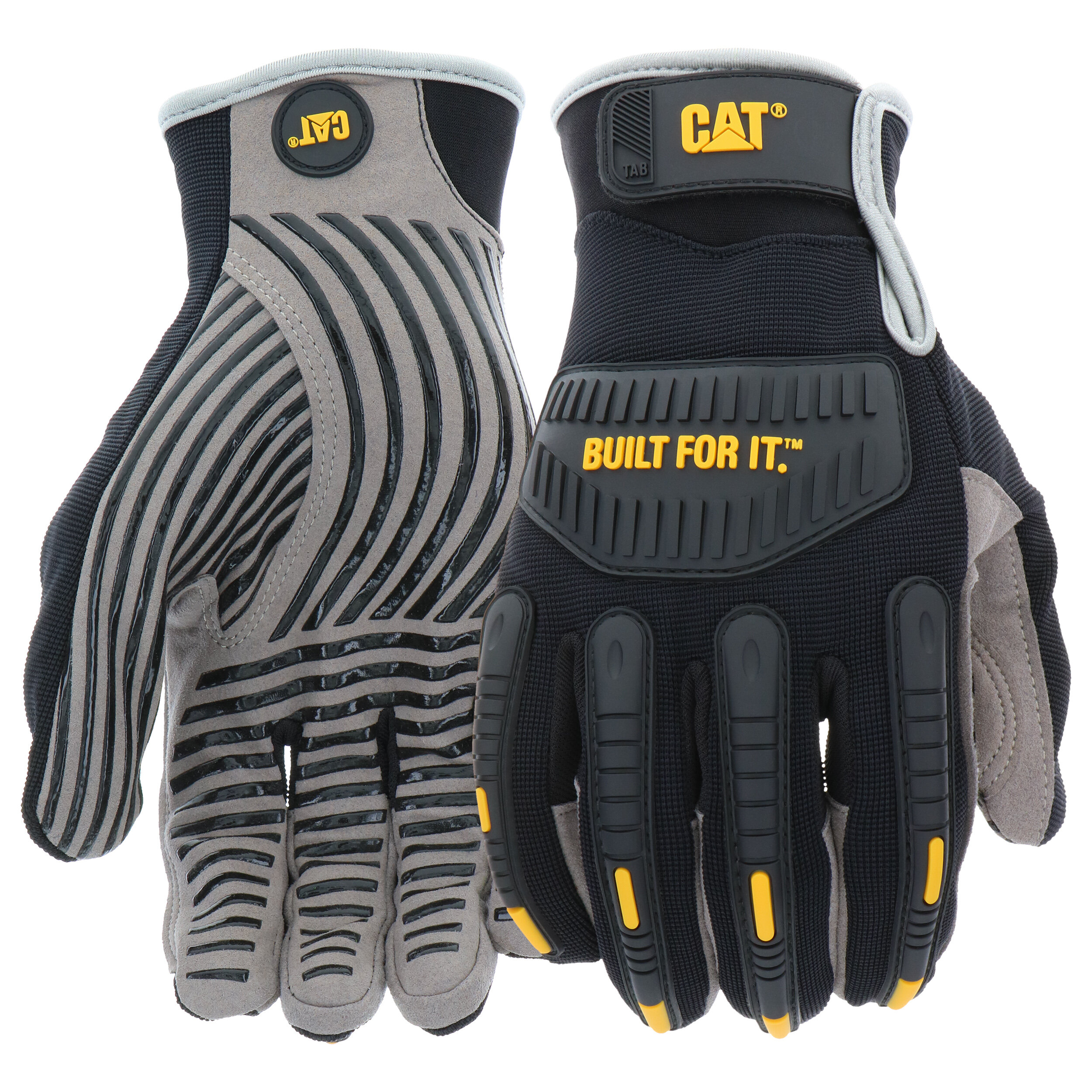 Cat High Impact Synthetic Palm Glove Silicone Gripped Palm S.8 Medium