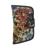 Flowery design pill wallet, with pill box organsier inside.