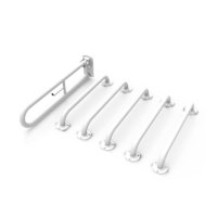 Tucker French Doc M Pack Grab Rail (Exposed Fixings) White