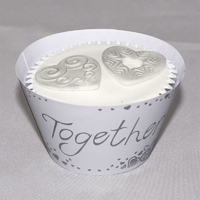 2290 CUPCAK WRP-TOGETHER-WHT/SIL12Pk
