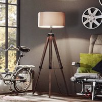 LANTADA WOOD FLOOR LAMP WITH TAUPE SHADE  | LV1902.0015