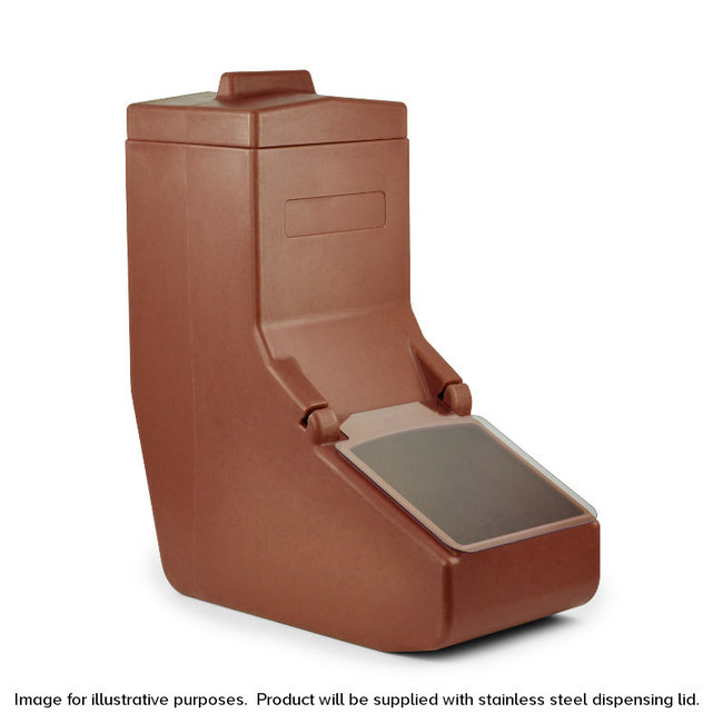 Ingredient dispensing bin 40 Ltr, stainless steel dispensing lid