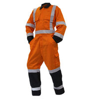 820059, Hi Vis Overalls, TTMC-W, IND/Wt 300Gsm Orange/Black