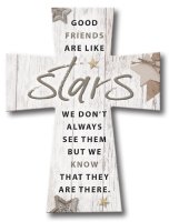 Resin Standing Cross/Friends Like Stars (12930)