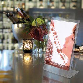 Menu Holder Single Sided Angled A5