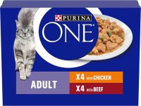 Purina One Cat Pouch Chicken & Beef 85g 8pk x 5