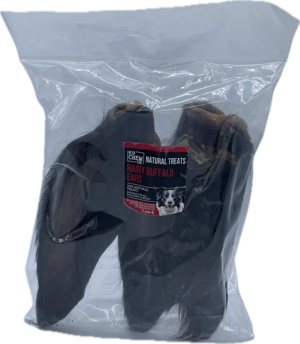 K9 Chew Co. Buffalo Ears with Hair 3-Pack x 1