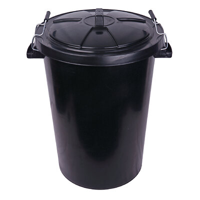 85L BLACK DUSTBIN & LID