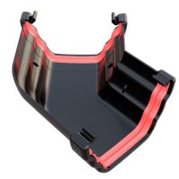 Ogee gutter angle 135°  black ogee guttering, ogee gutters, building plastics