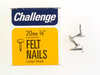 Challenge Galvanised Felt Nails Large Head 20mm 225g