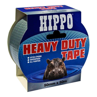 Hippo Heavy Duty All Purpose Tape Silver 50mm x 50m