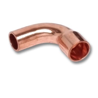 Bocht 90° rood koper Ø12 MF