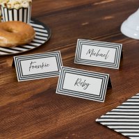 Monochrome Place Cards - Pack of 10